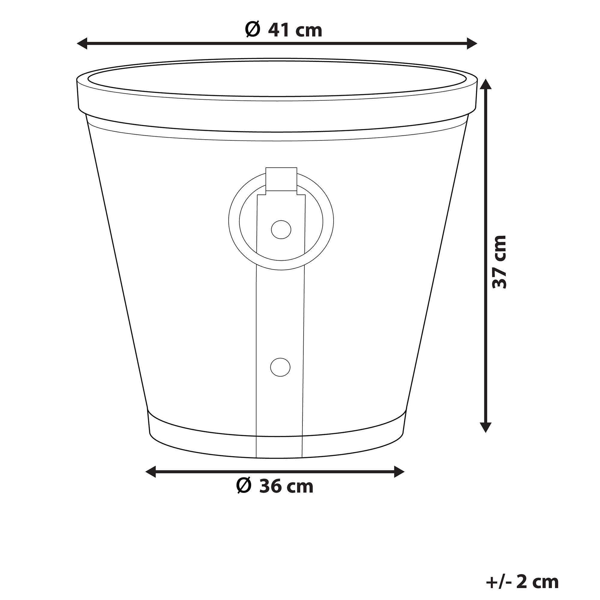 Kukkaruukku VARI 41 cm Harmaa