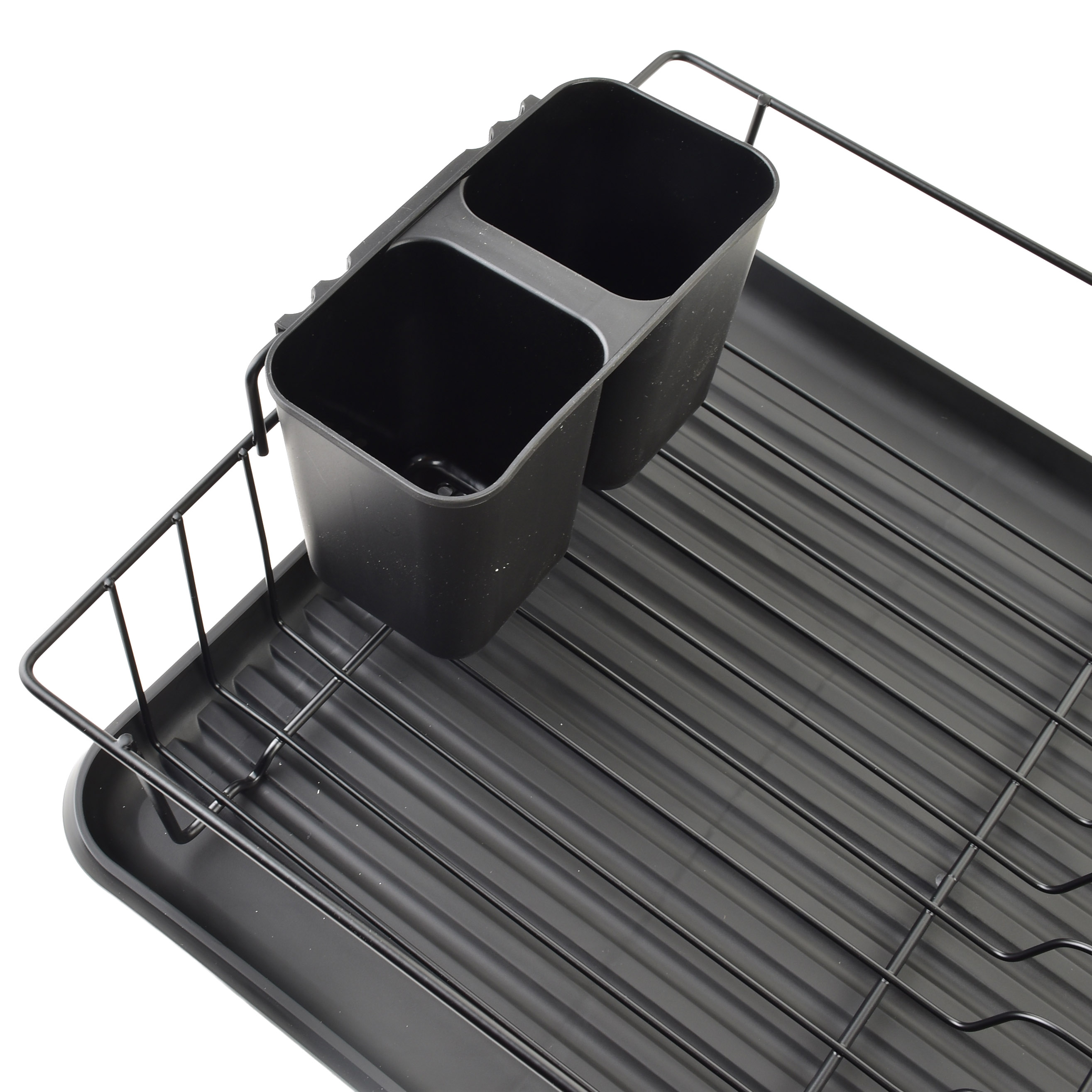 Astiankuivausteline metalli BASIC KITCHEN 42,5x31,5x13,4 cm musta 1 kpl