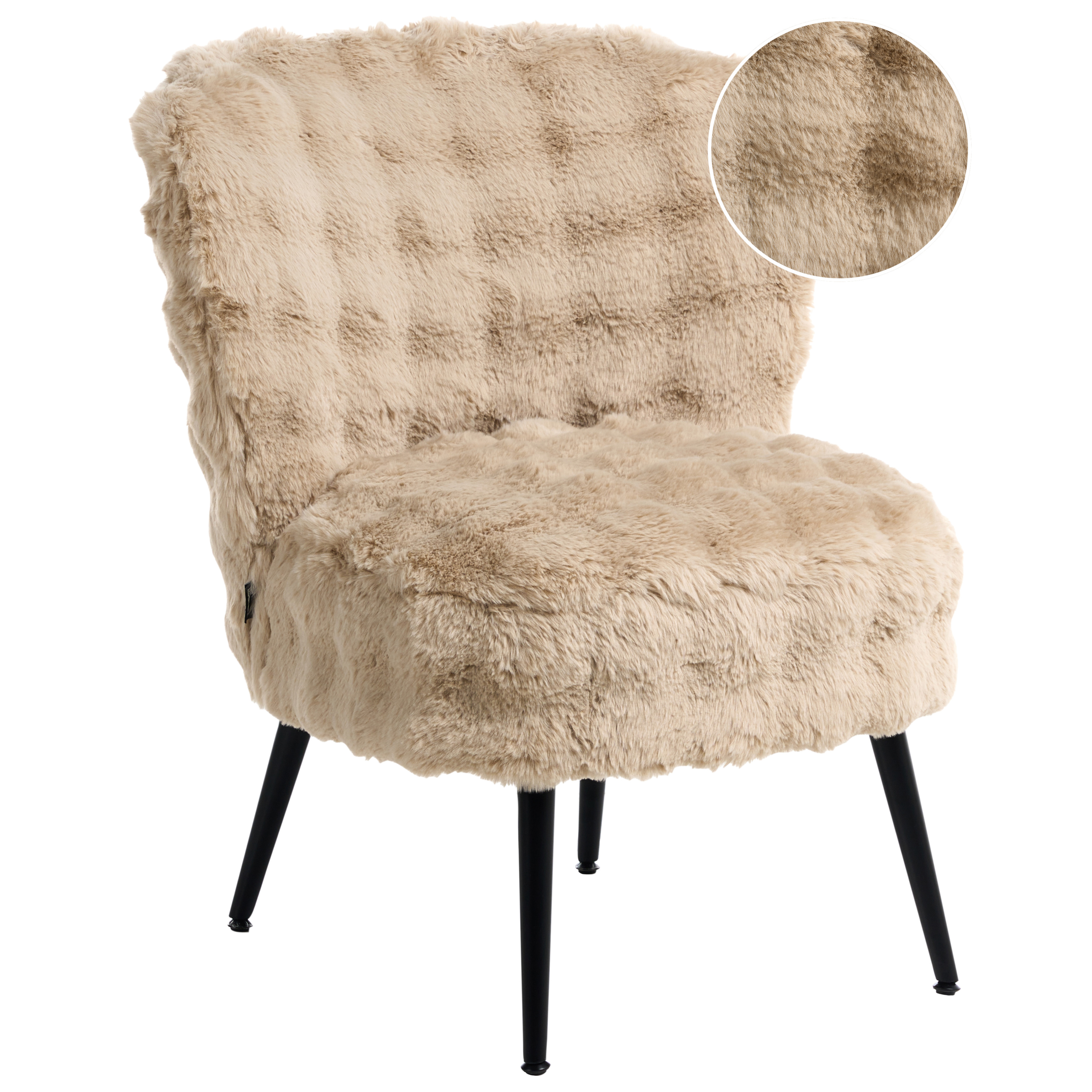 Nojatuoli VOSS Keinoturkis Beige