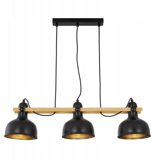 NETTLIFE Vintage - riippuvalaisin, 3 lamppua, musta, retro, teollinen, E27, max. 40w