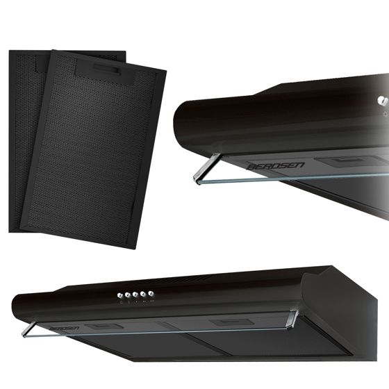 Kaapinalusliesituuletin - 60 cm absorboiva Berdsen BE-10-A musta