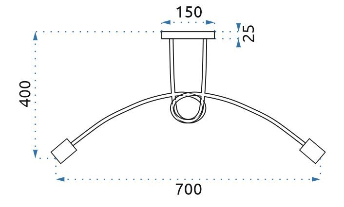 TOOLIGHT riippuva kattovalaisin 5392252 5 PARADISE musta, 70x70x40cm