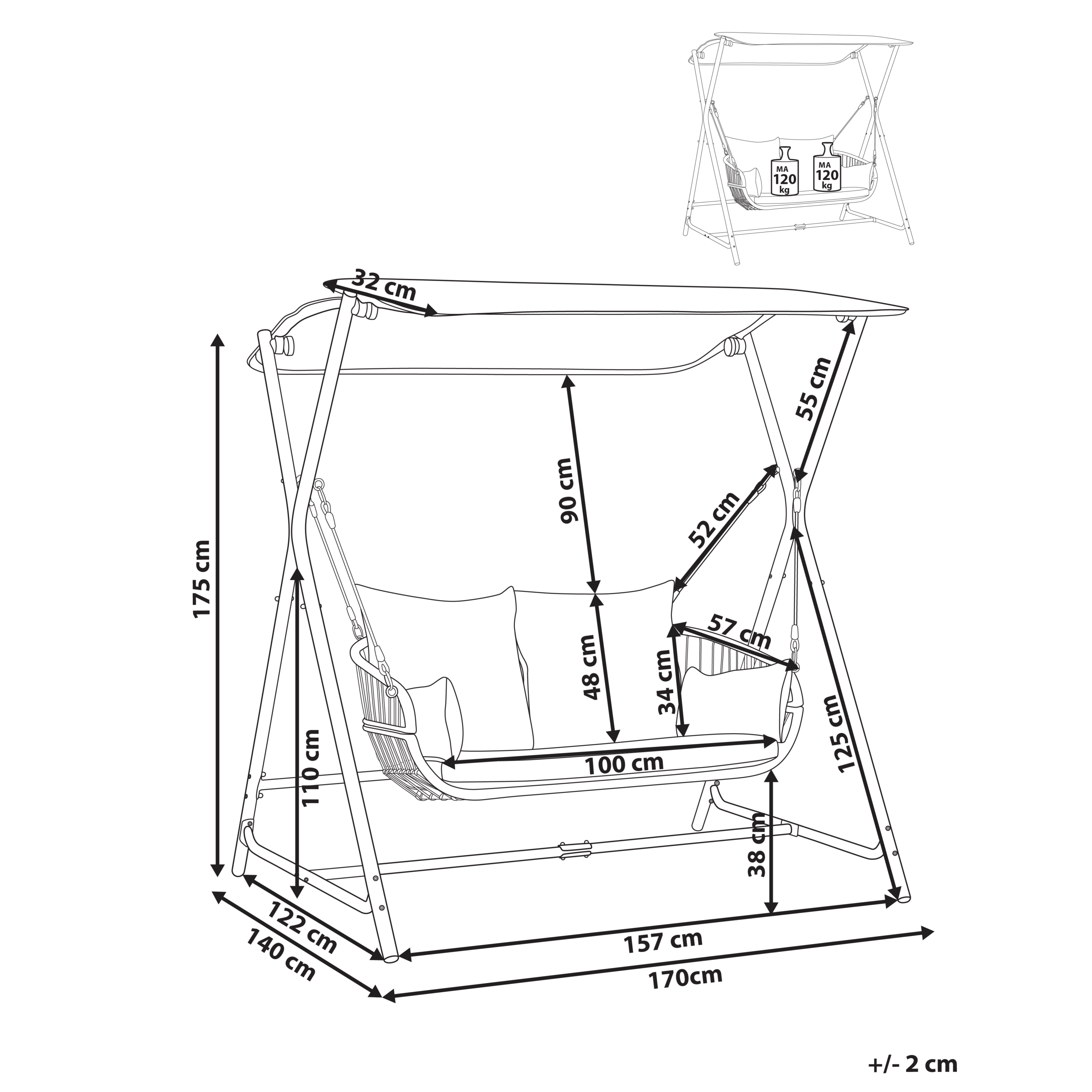 Puutarhakeinu FIASTRA metalli Vaaleanharmaa