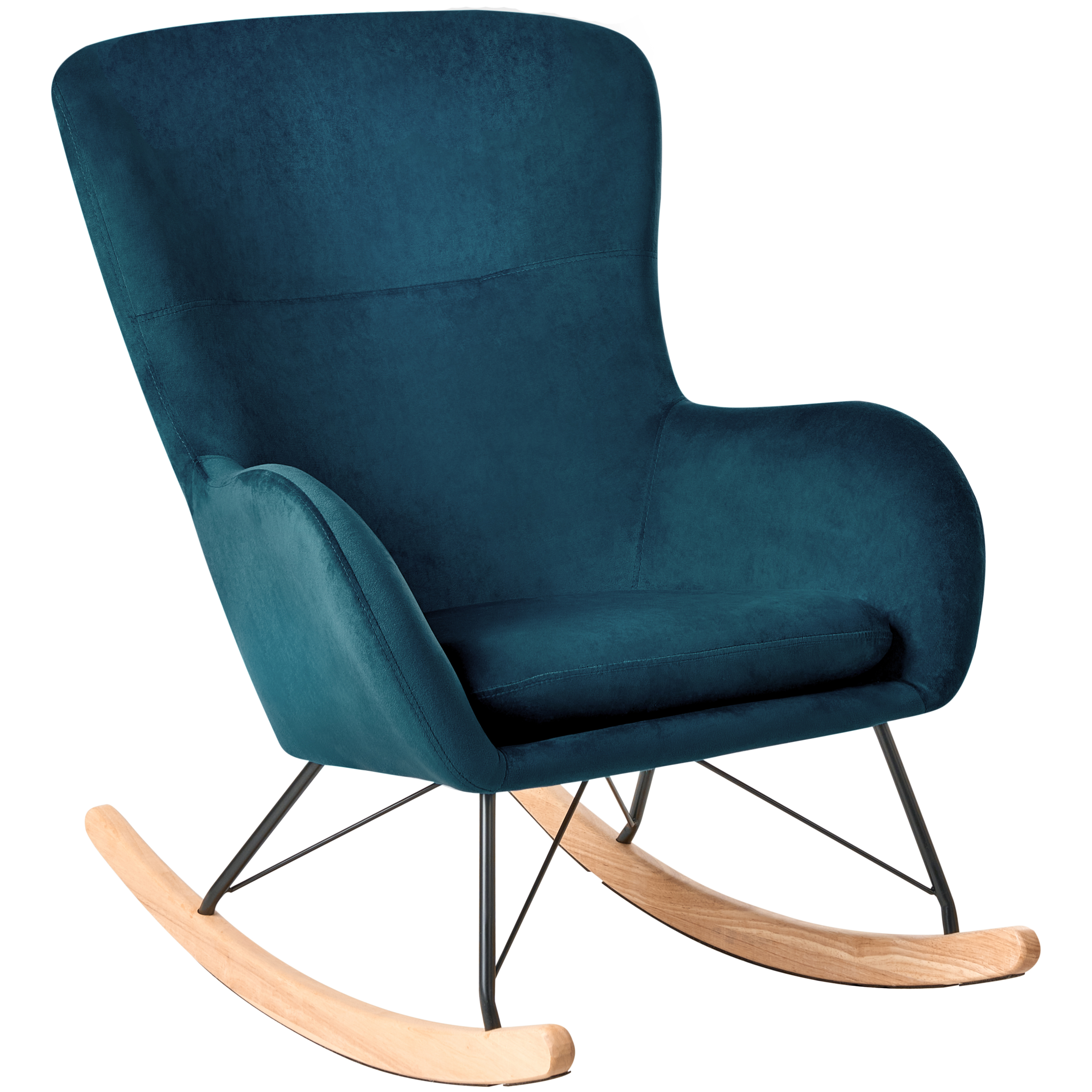 Keinutuoli ELLAN sametti Merensininen