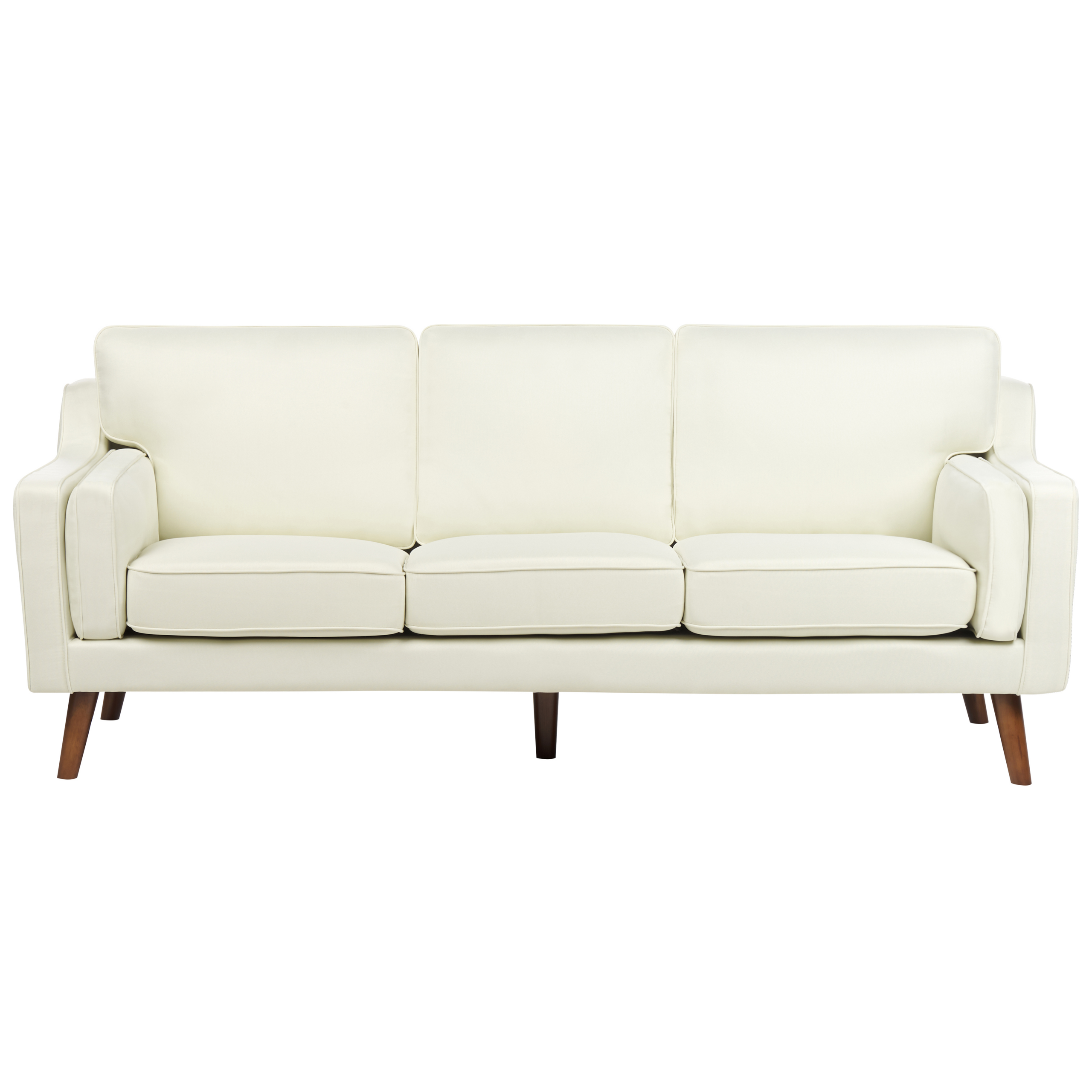 Sohva LOKKA kangas Luonnonvalkoinen 3-istuttava