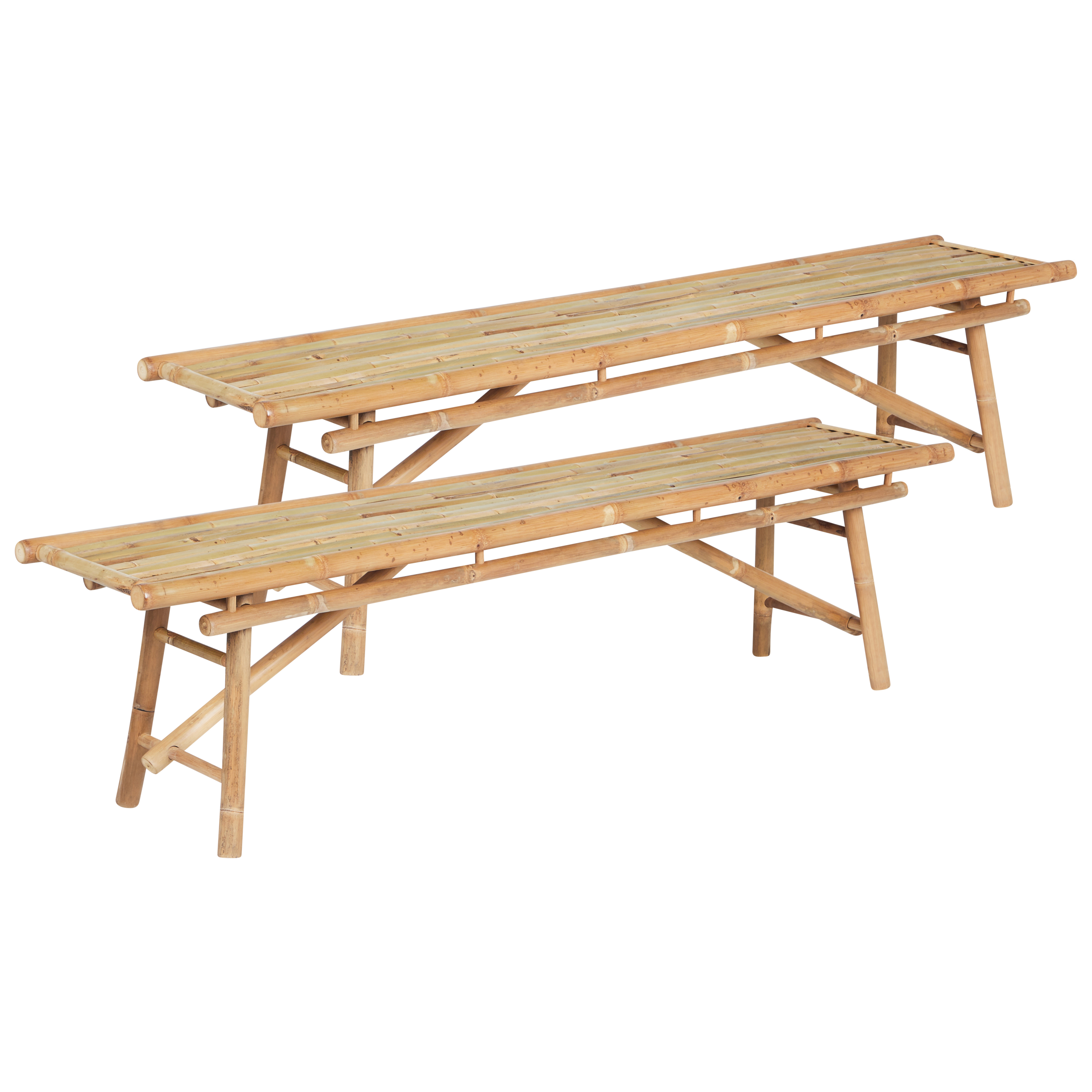 Puutarhapenkkisetti 2 kpl TINDARI 180 cm Bambu Vaaleanruskea