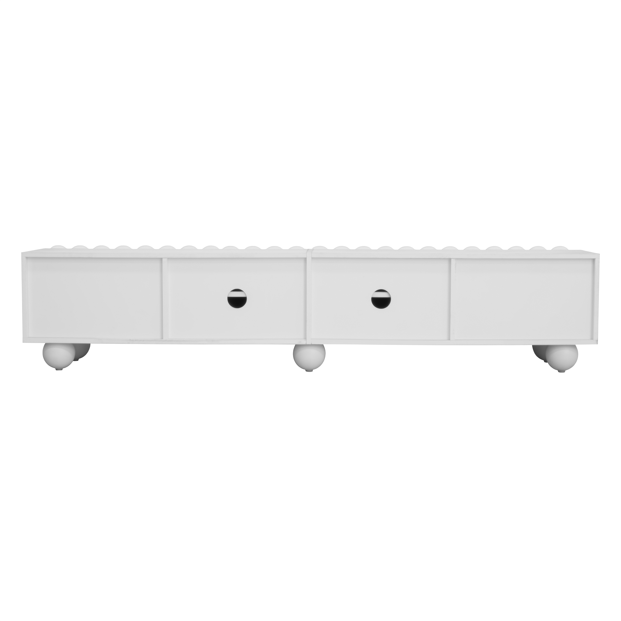 TV-taso 175x38x37 cm valkoinen MDF lastulevy säilytyksellä ja liukuovilla