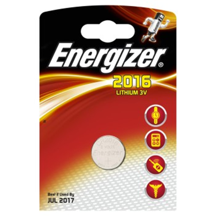 Energizer | CR2016 | Litium | 1 kpl.