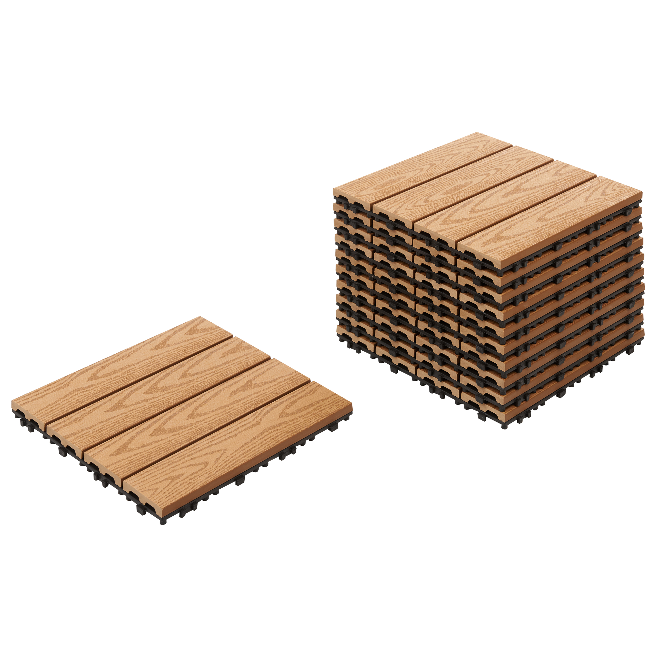 Terassilaatta ATESSA puu-muovikomposiitti (WPC) Vaaleanruskea