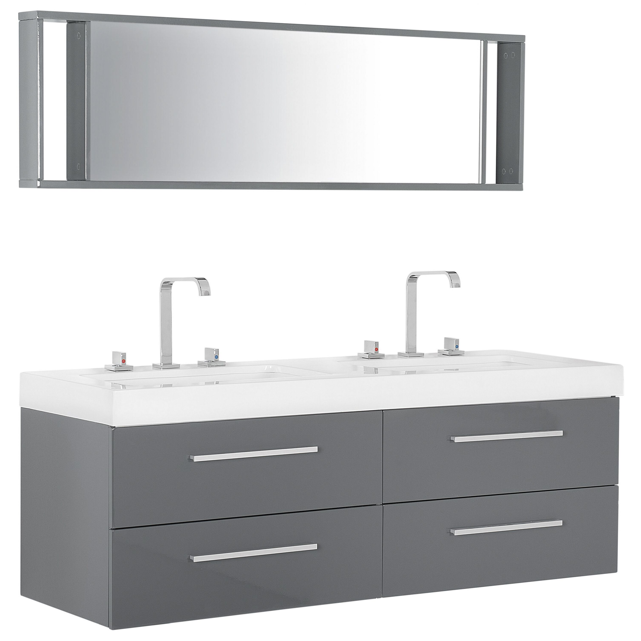 Kylpyhuoneen kalustesetti MALAGA 140 cm Harmaa