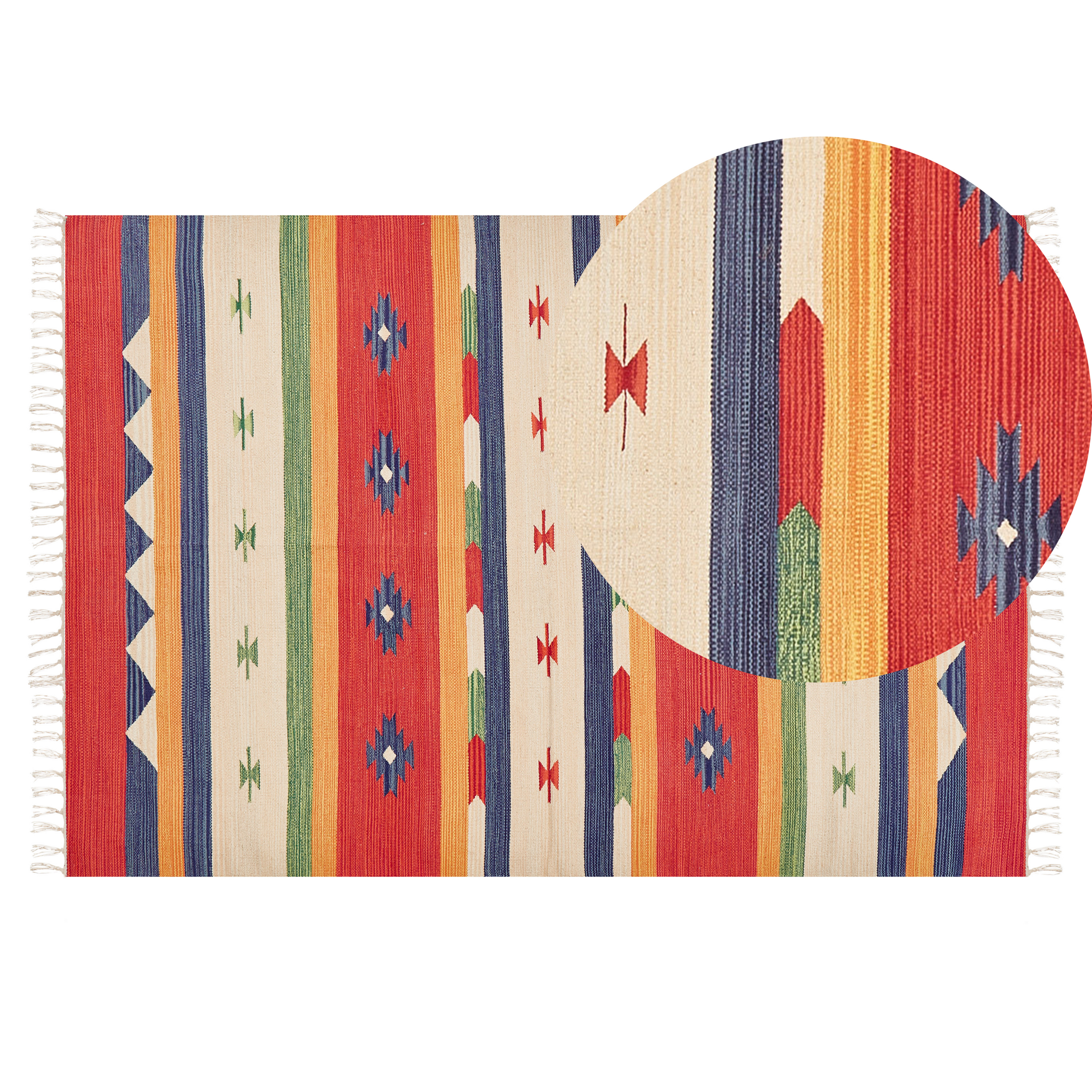 Matto ALAPARS Monivärinen 140 x 200 cm puuvilla Kelim-matto