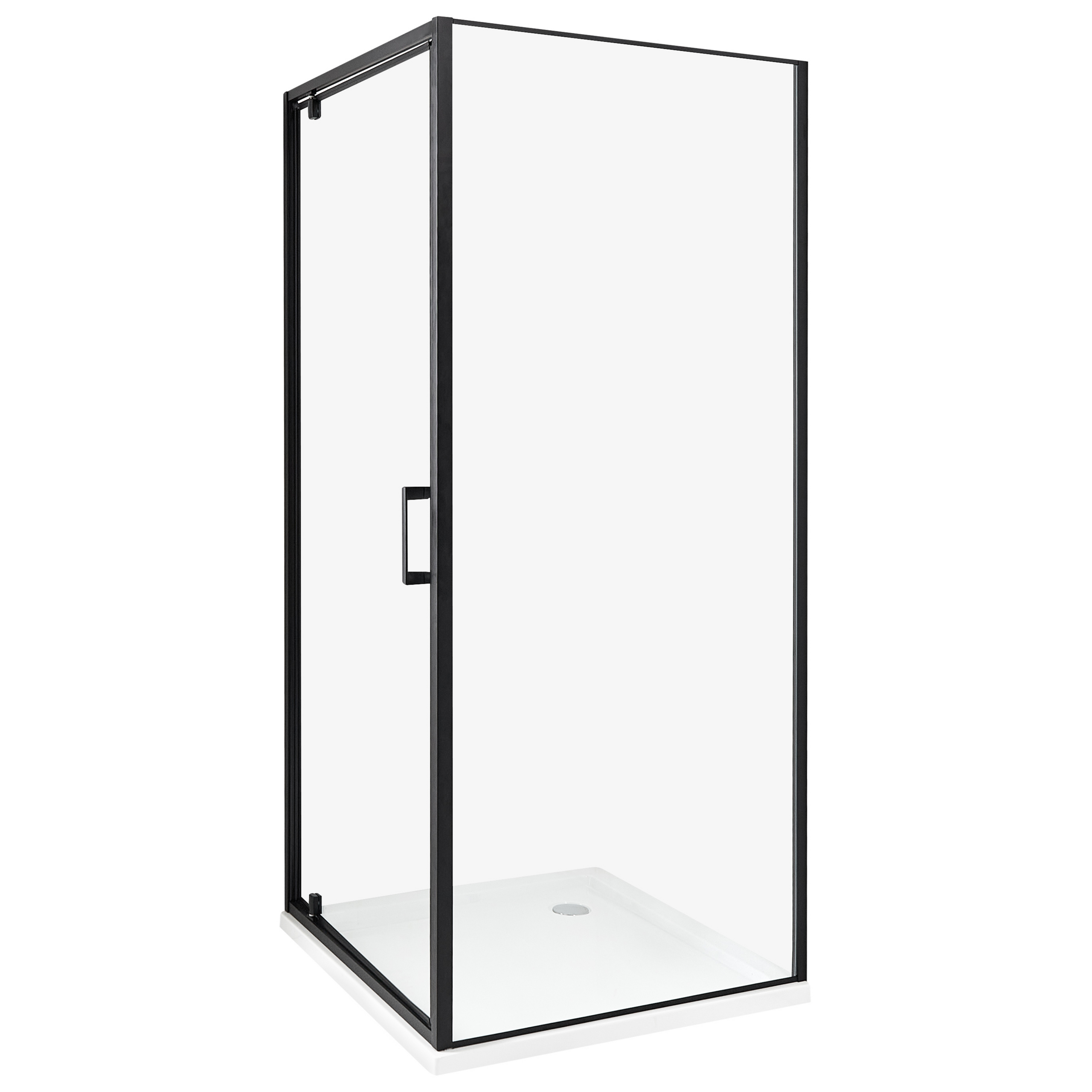 Suihkunurkka DARLI 80 x 80 x 185 cm Musta