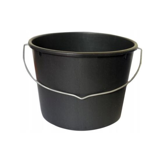 Muovinen rakennusämpäri, 12 litraa, musta