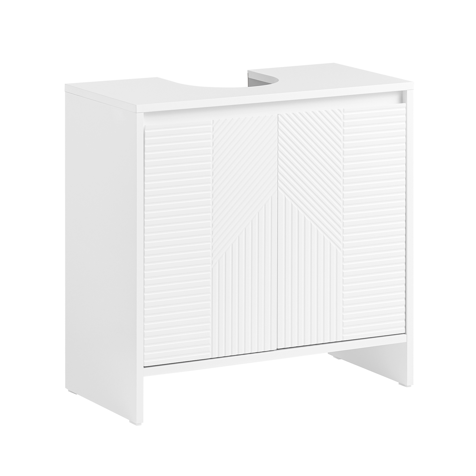 SoBuy BZR157-W alttarikaappi 2-ovinen valkoinen, 60x30x61 cm