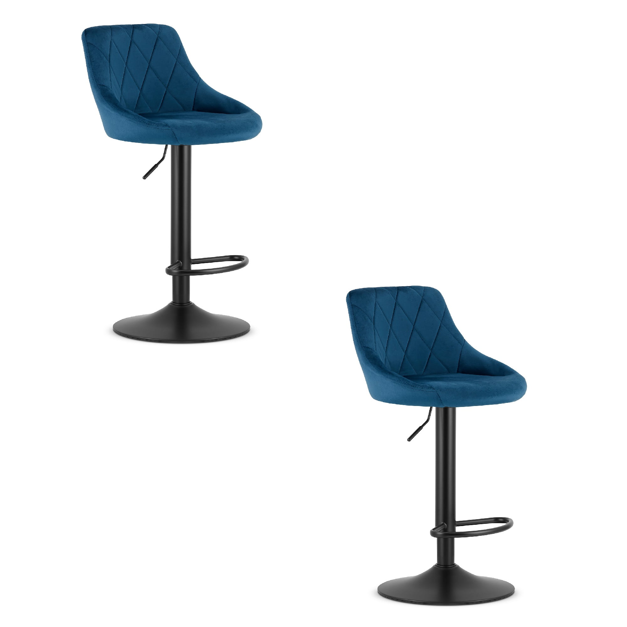 KAST-baarijakkara, tummansininen sametti, musta jalusta (2 kpl)