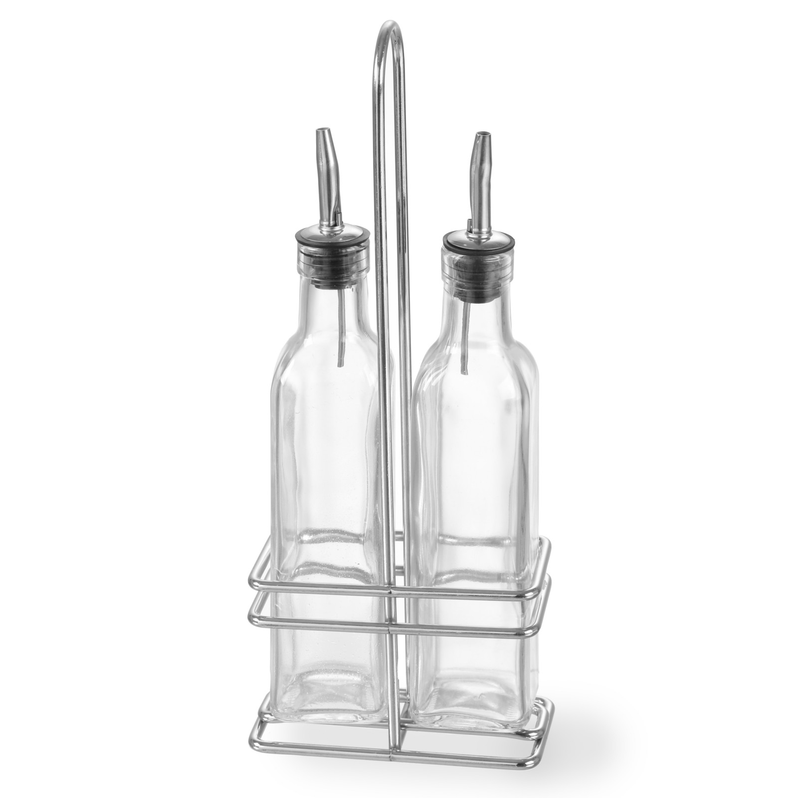 Pöytäpullosetti korilla oliiviöljylle ja viinietikalle 2 x 237 ml - Hendi 460245