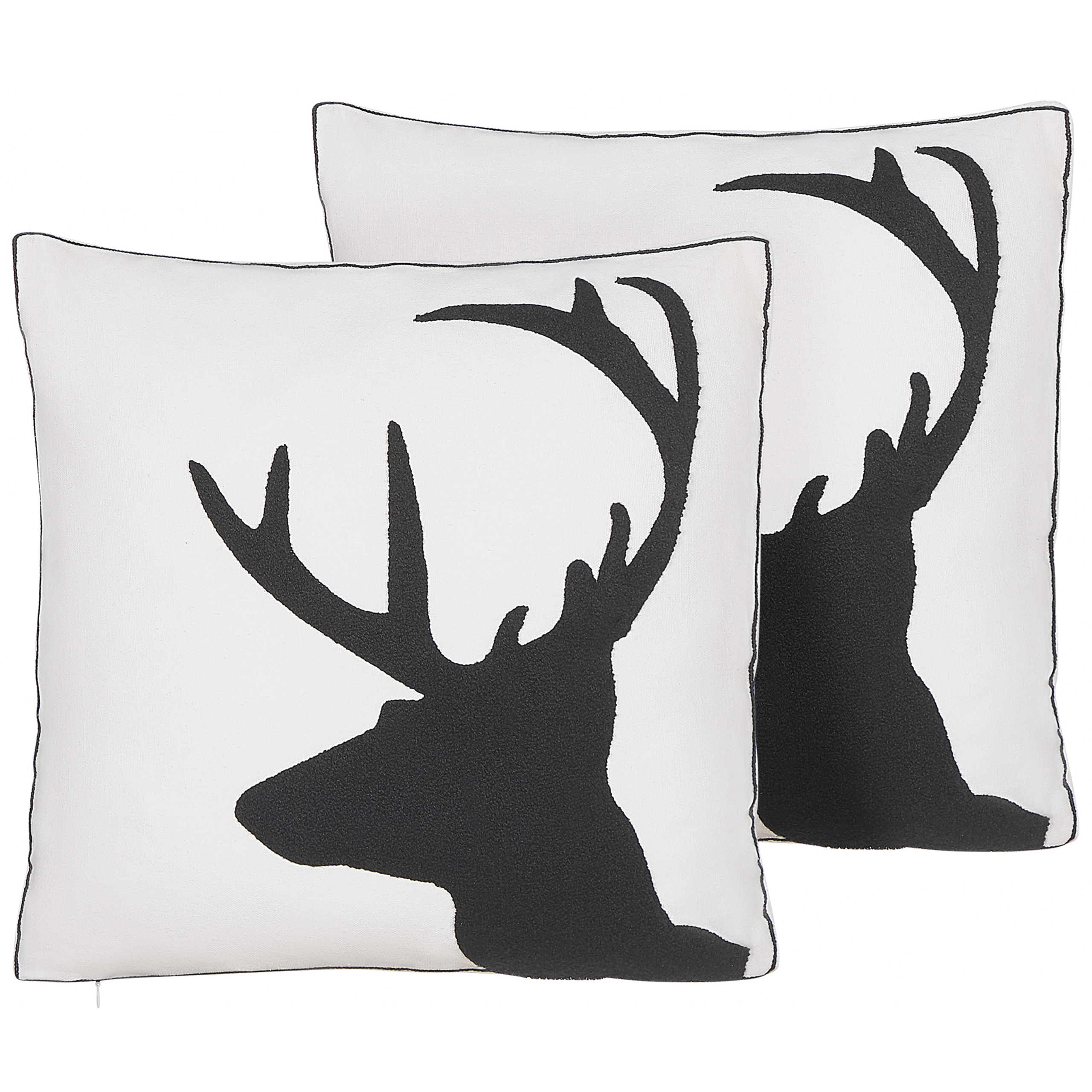 Koristetyynysetti 2 kpl SHADRACK 45 x 45 cm Puuvilla Valkoinen Joulukuvio