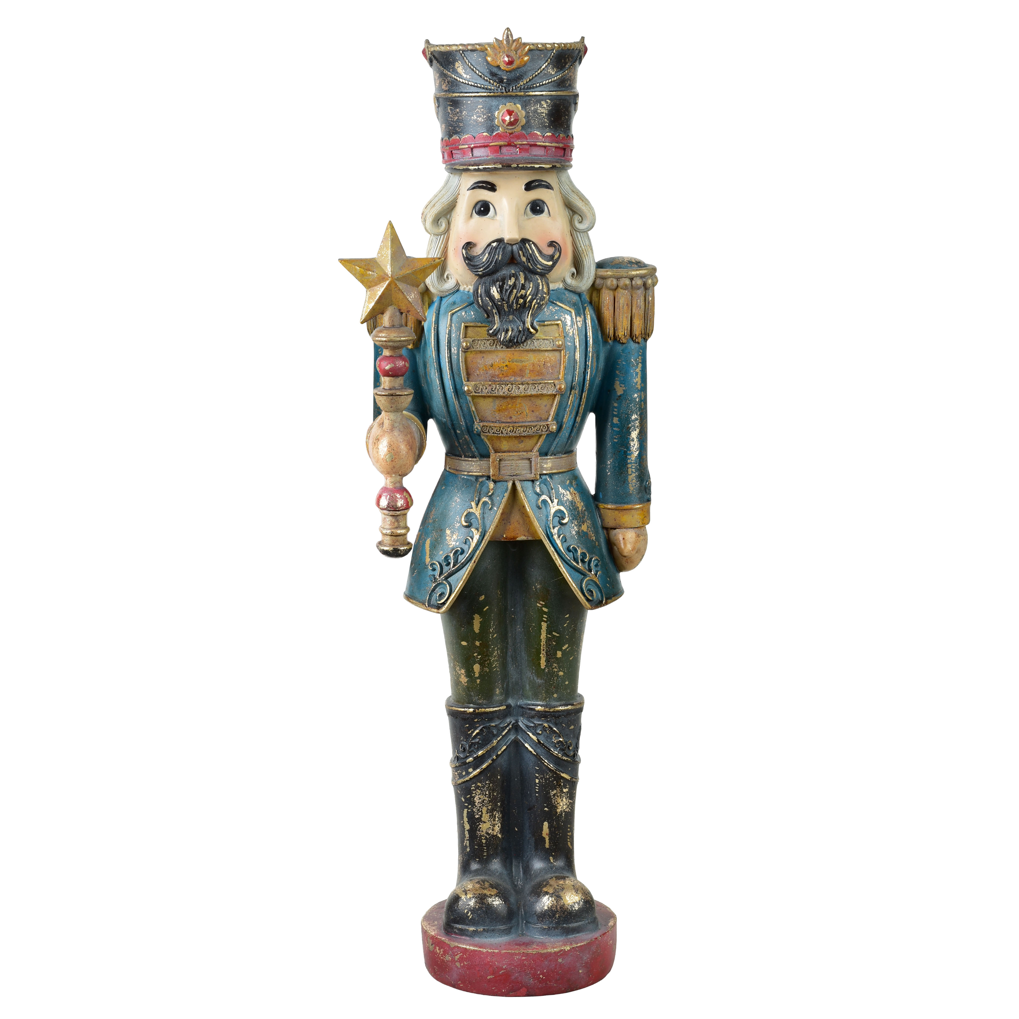 Pähkinänsärkijäfiguuri SANTA LILA monivärinen polyresiini 21x15x59, 5 cm