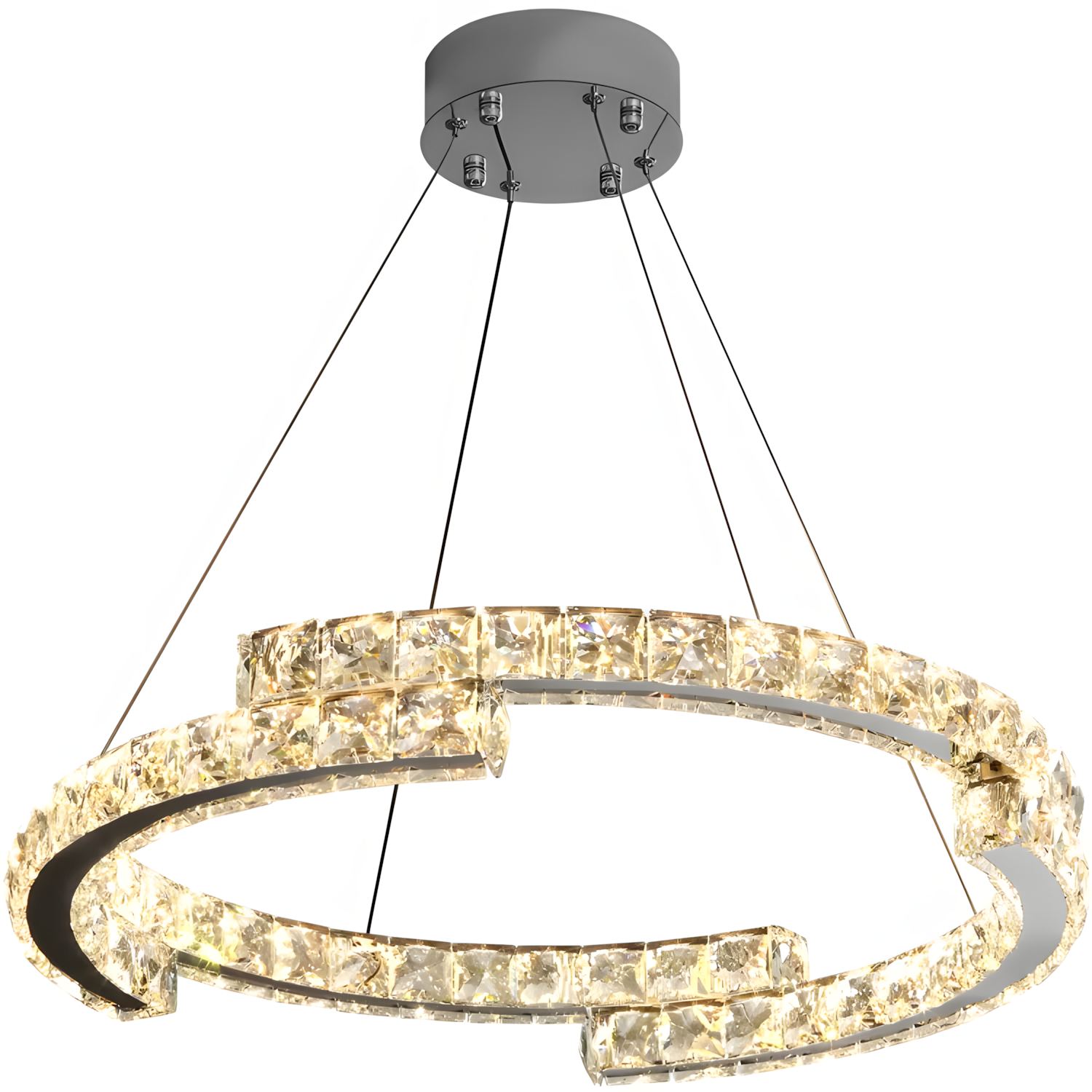 TOOLIGHT riippuva kattovalaisin LED APP1556-CP kulta, 57x57x45cm
