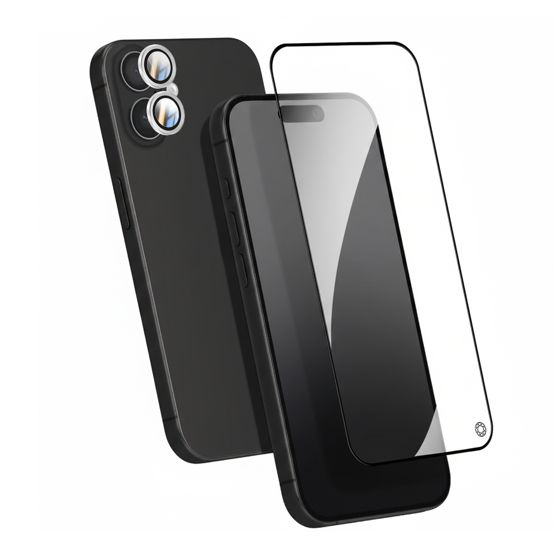Näytön ja kameran suojapaketti iPhone 16:lle, iskunkestävä orgaaninen lasi