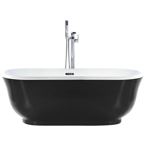 Kylpyamme vapaasti seisova TESORO 170 x 77 cm Musta