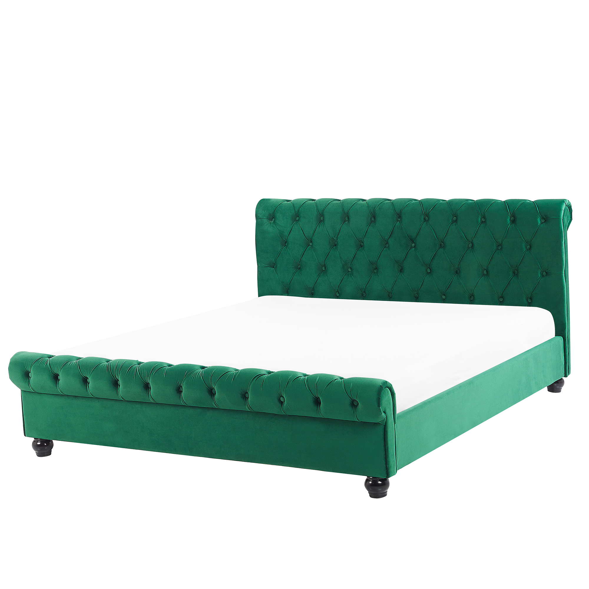 Sänky Sametti AVALLON 160 x 200 cm Smaragdinvihreä