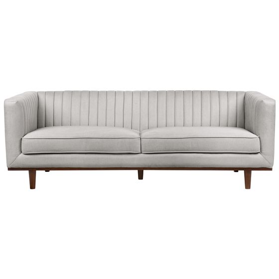 Sohva 3-istuttava SKAULE kangas Vaaleanharmaa