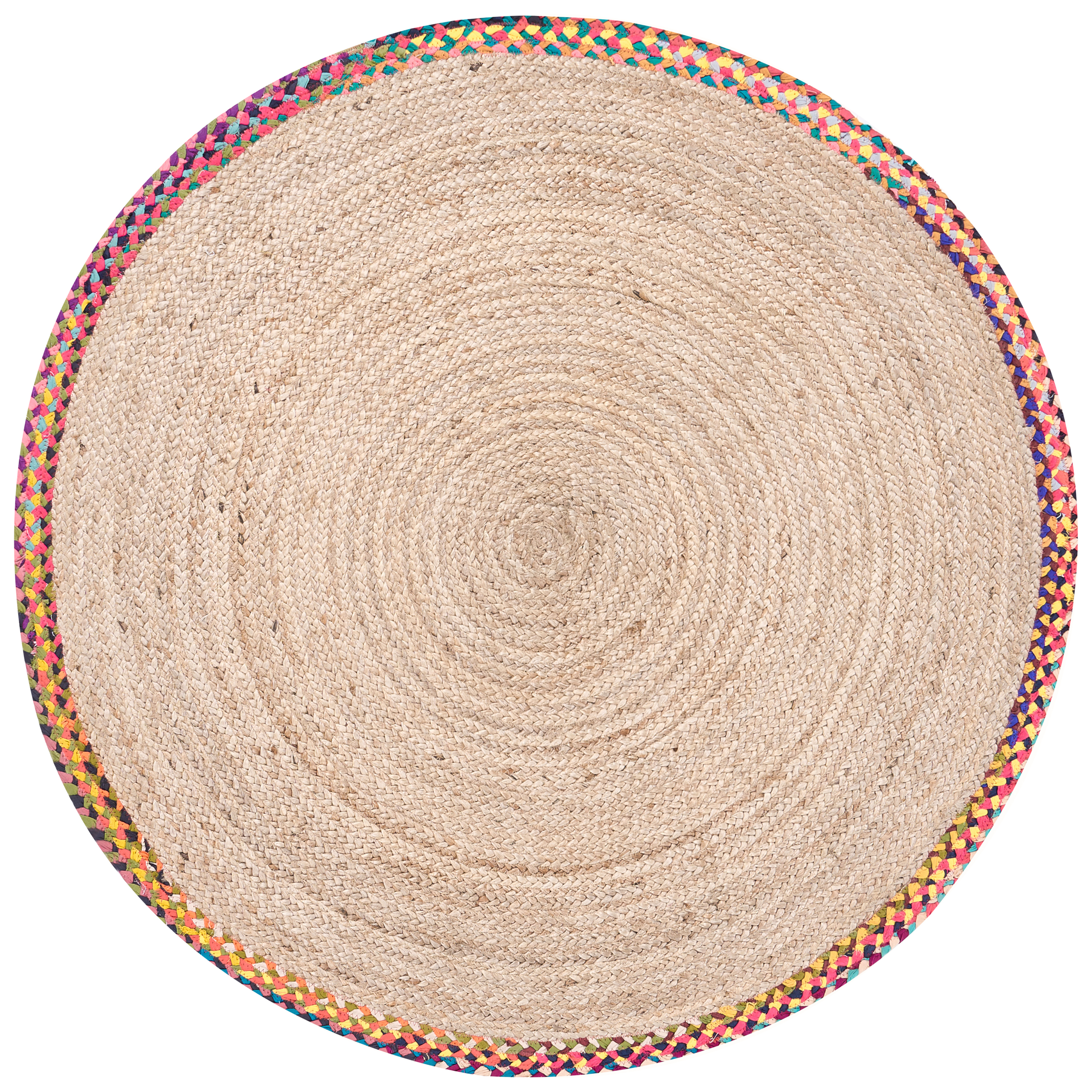Matto SATARA Monivärinen ø 120 cm Juutti