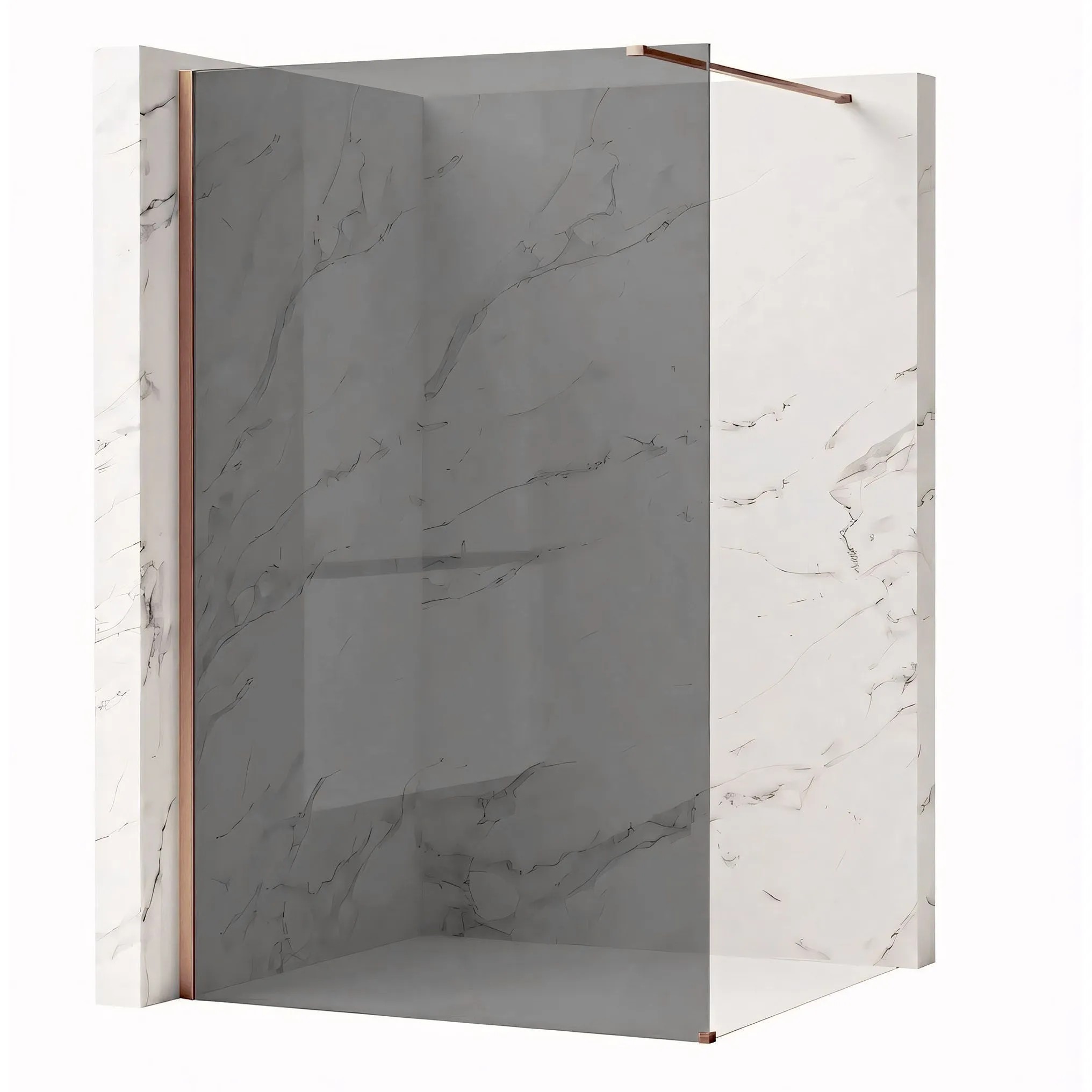 REA Suihkuseinä Flexi Grey 120 Harjattu kupari, 120X195CM
