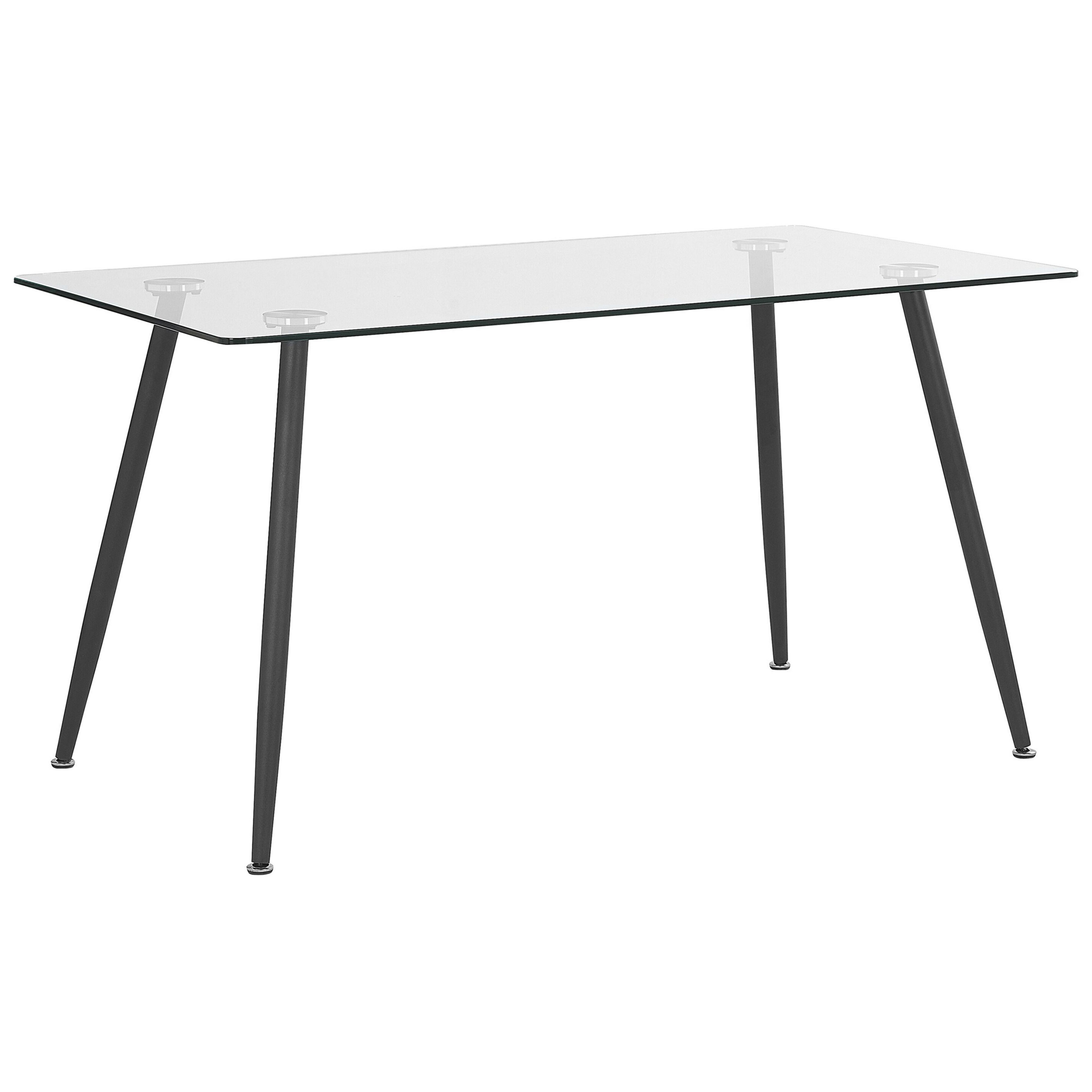 Ruokapöytä MIDLAND Musta 140 cm 80 cm Karkaistu lasi