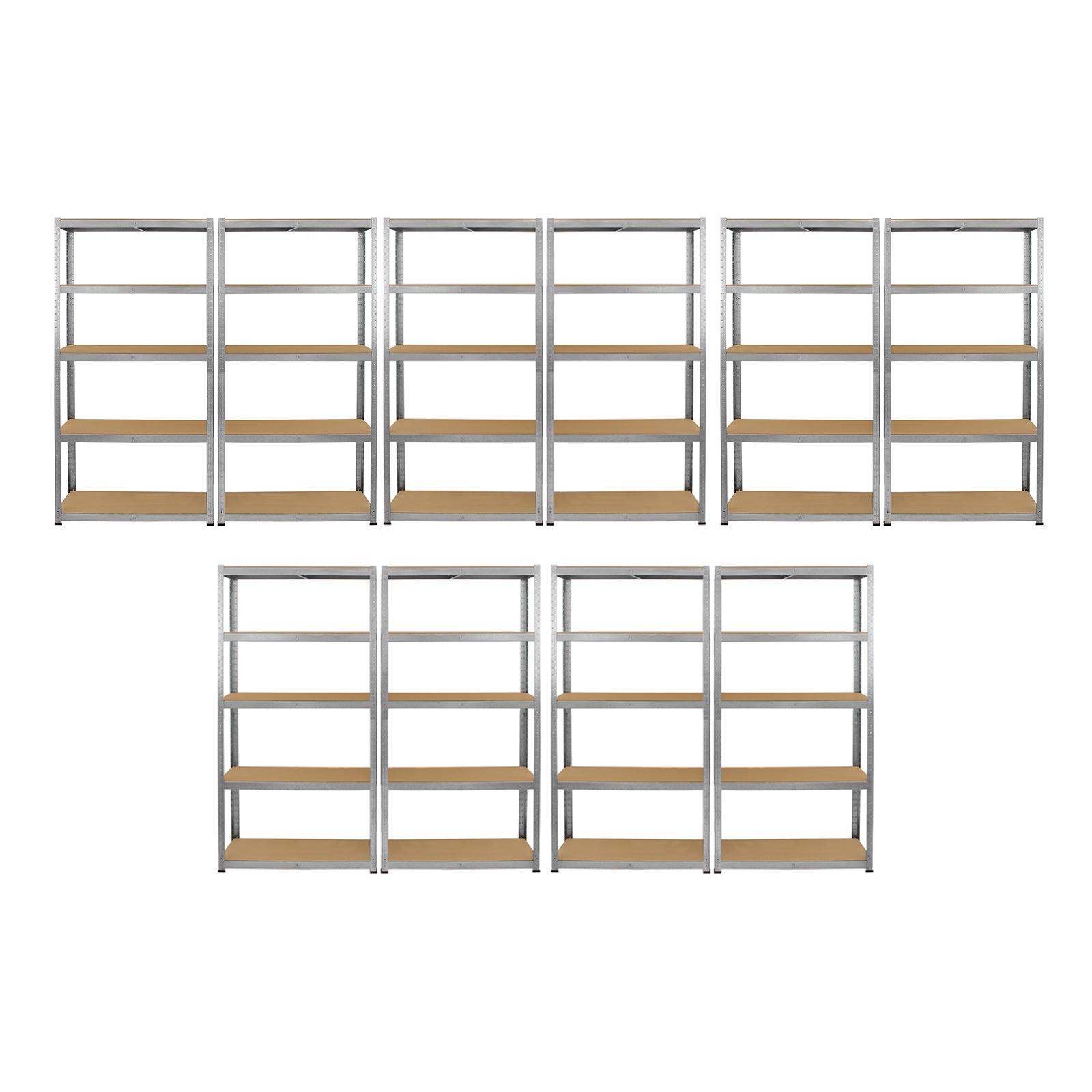 Monster Racking 10 x Galwix galvanoitu teräshylly, 90 cm leveä