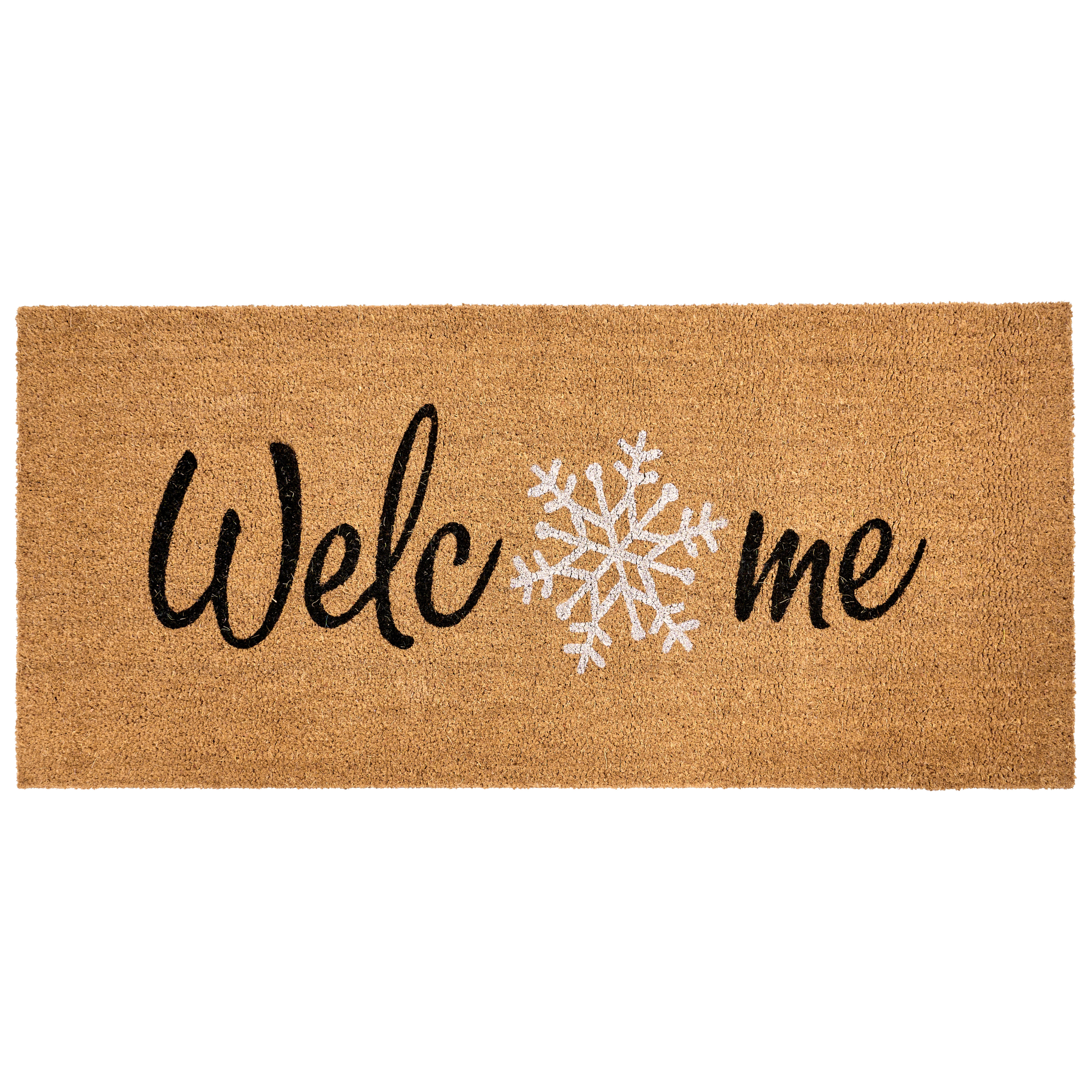 Ovimatto BALANACAN Luonnonväri 55 x 120 cm Jouluinen kookoskuitu