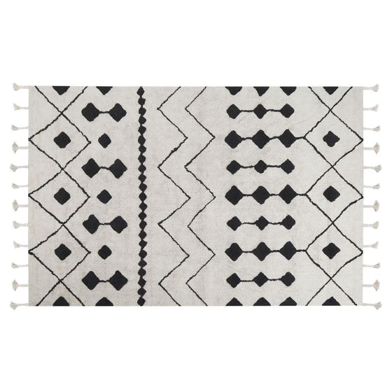 Matto KHEMISSET Luonnonvalkoinen 140 x 200 cm puuvilla