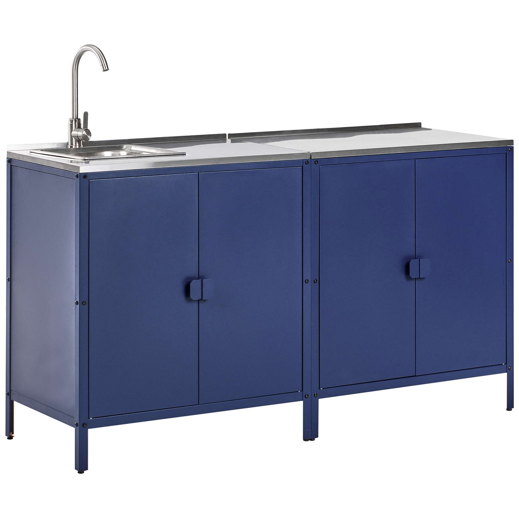 Ulkokeittiösetti pesualtaalla 2 osaa VILAMA metalli Sininen