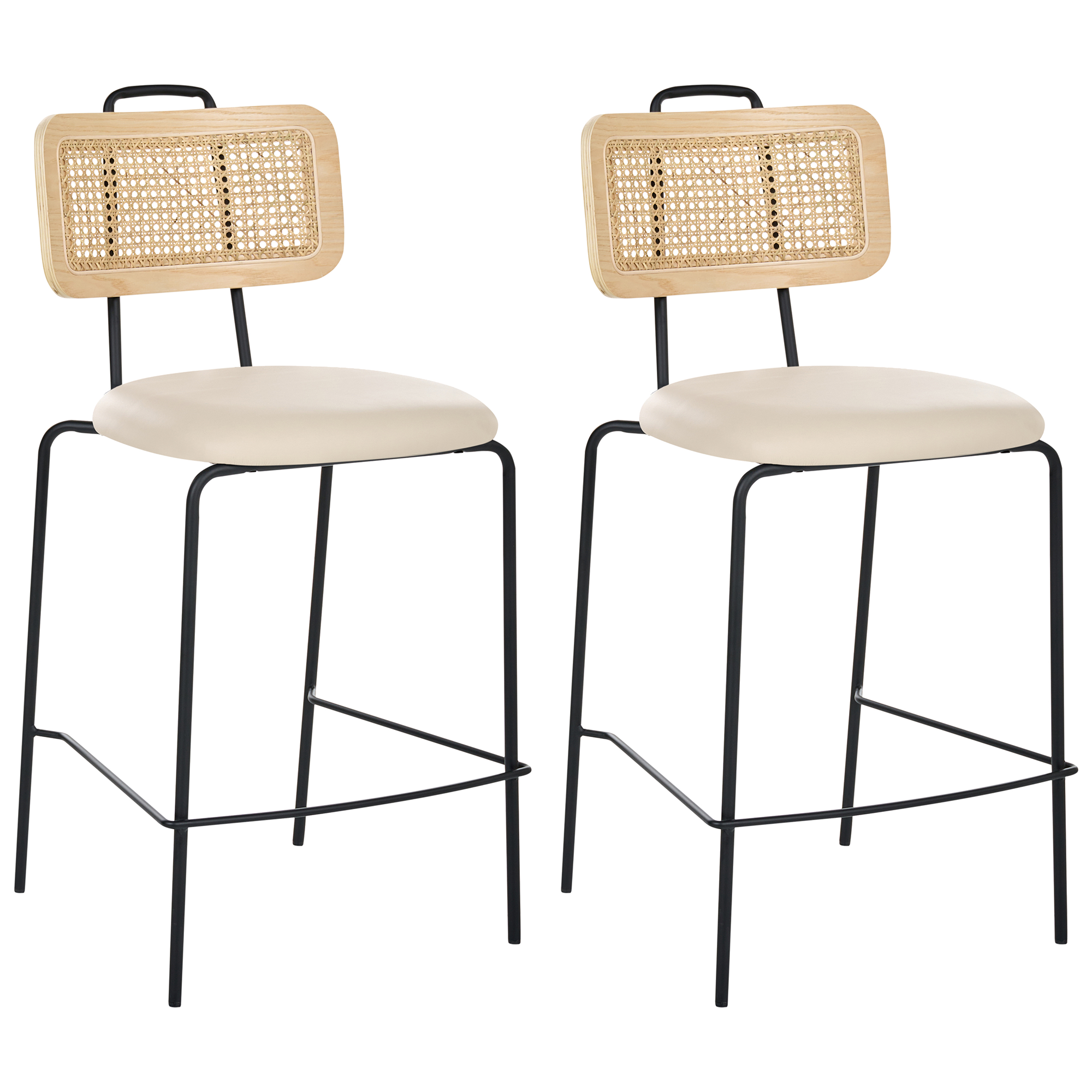 Baarituolisetti 2 kpl ADELANTO Vaaleanbeige