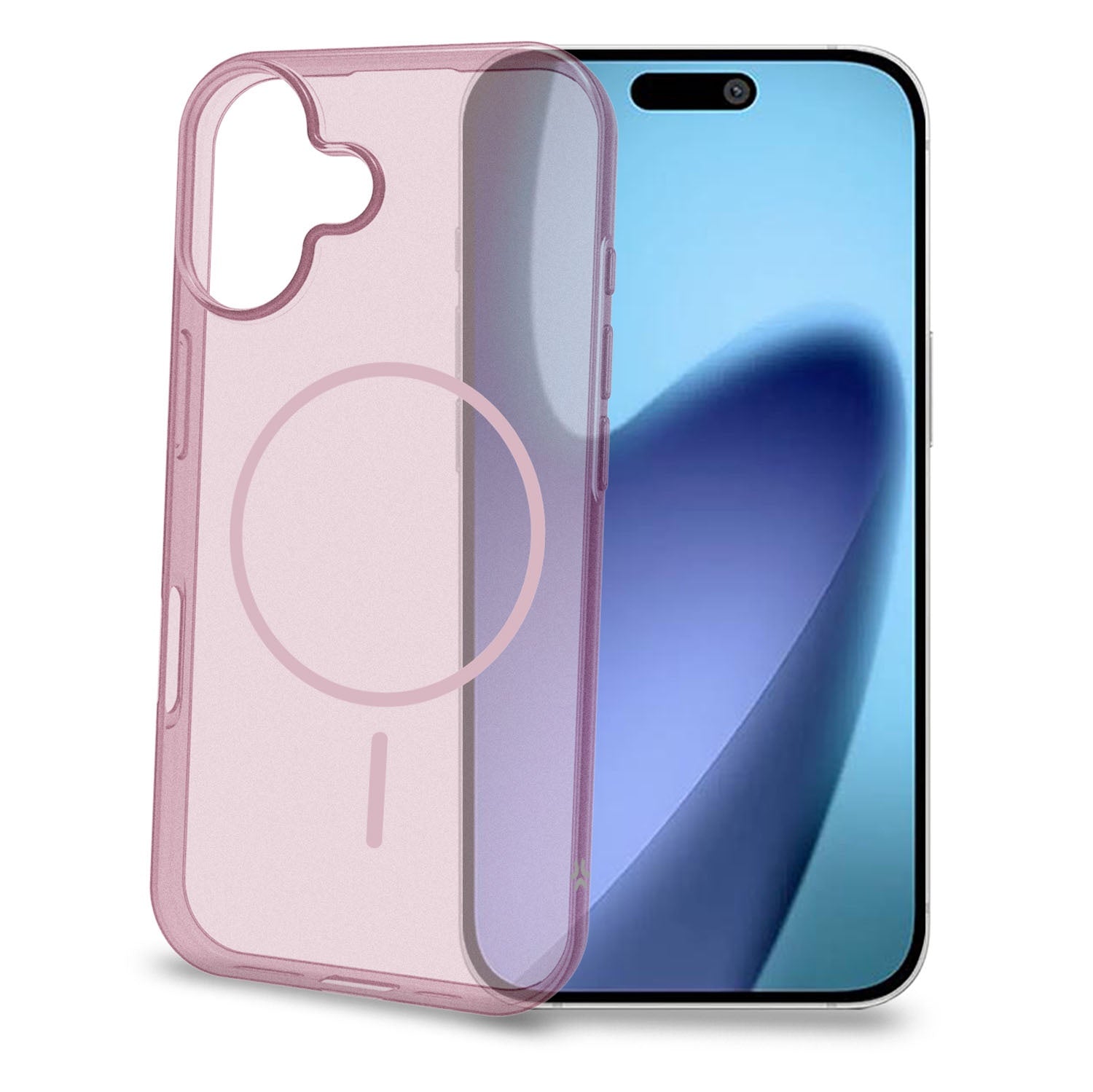 MagSafe-yhteensopiva iPhone 17 -kotelo, vaaleanpunainen hiekkaviimeistely