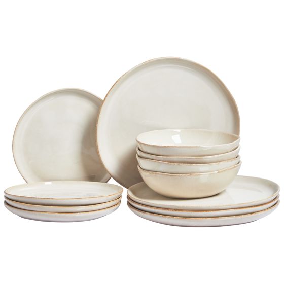 Astiasto 12 osaa HOPS kivitavara Vaaleanbeige