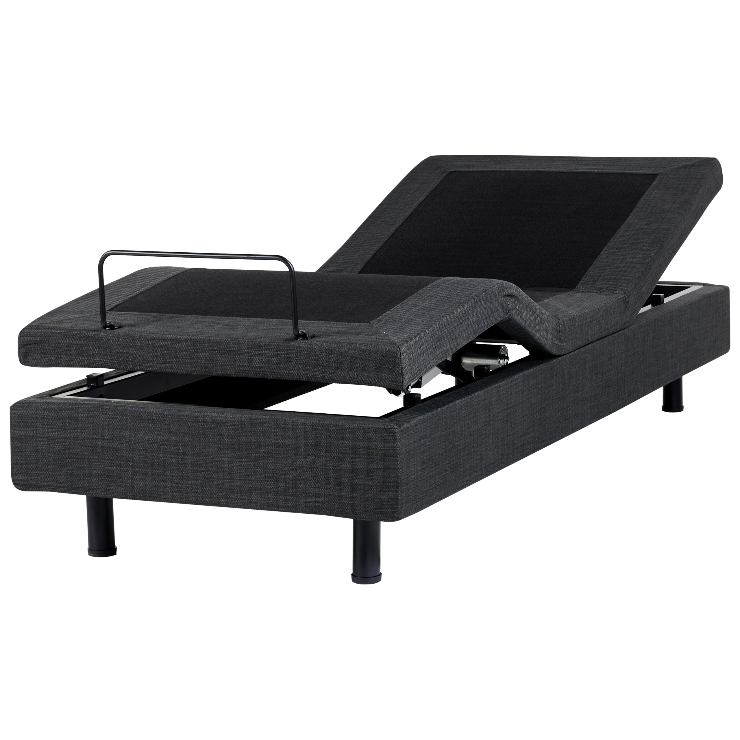 Säädettävä sänky ilman sängynpäätyä kangas DUKE 80 x 200 cm Tummanharmaa