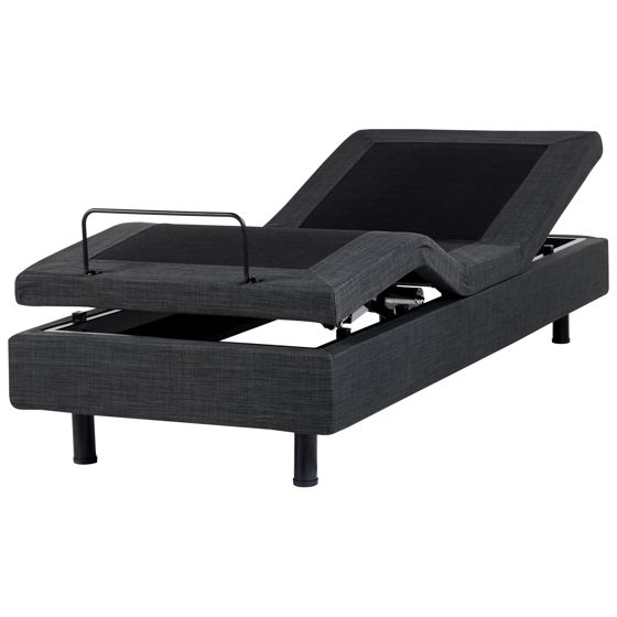 Säädettävä sänky ilman sängynpäätyä kangas DUKE 80 x 200 cm Tummanharmaa