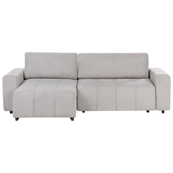 Kulmavuodesohva INNVIK kangas Vaaleanharmaa säilytystila 3-istuttava Oikea