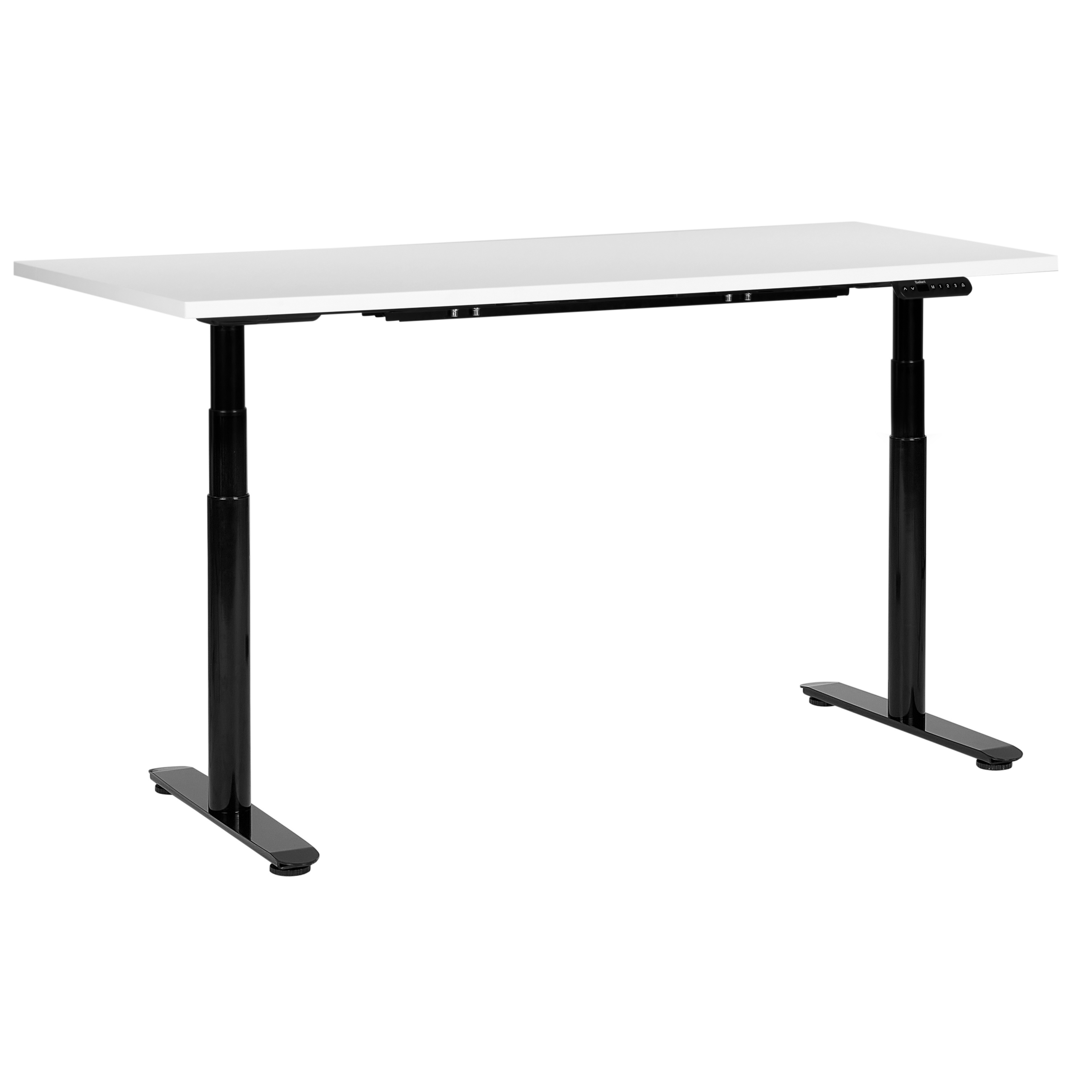 Työpöytä sähkösäädettävä DESTINAS 160 cm 72 cm Valkoinen/musta