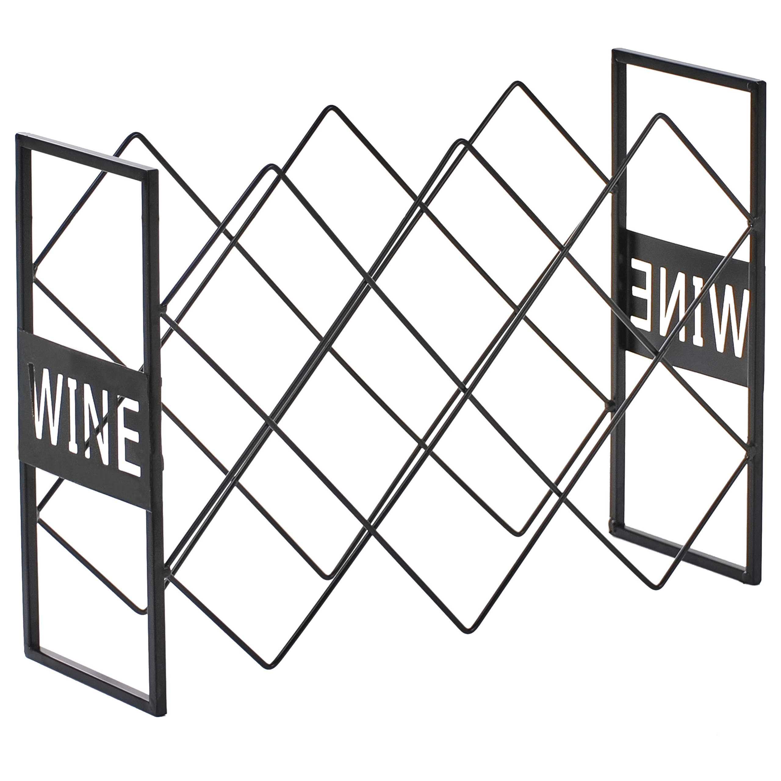 Viinipulloteline BALLYBAY metalli Musta