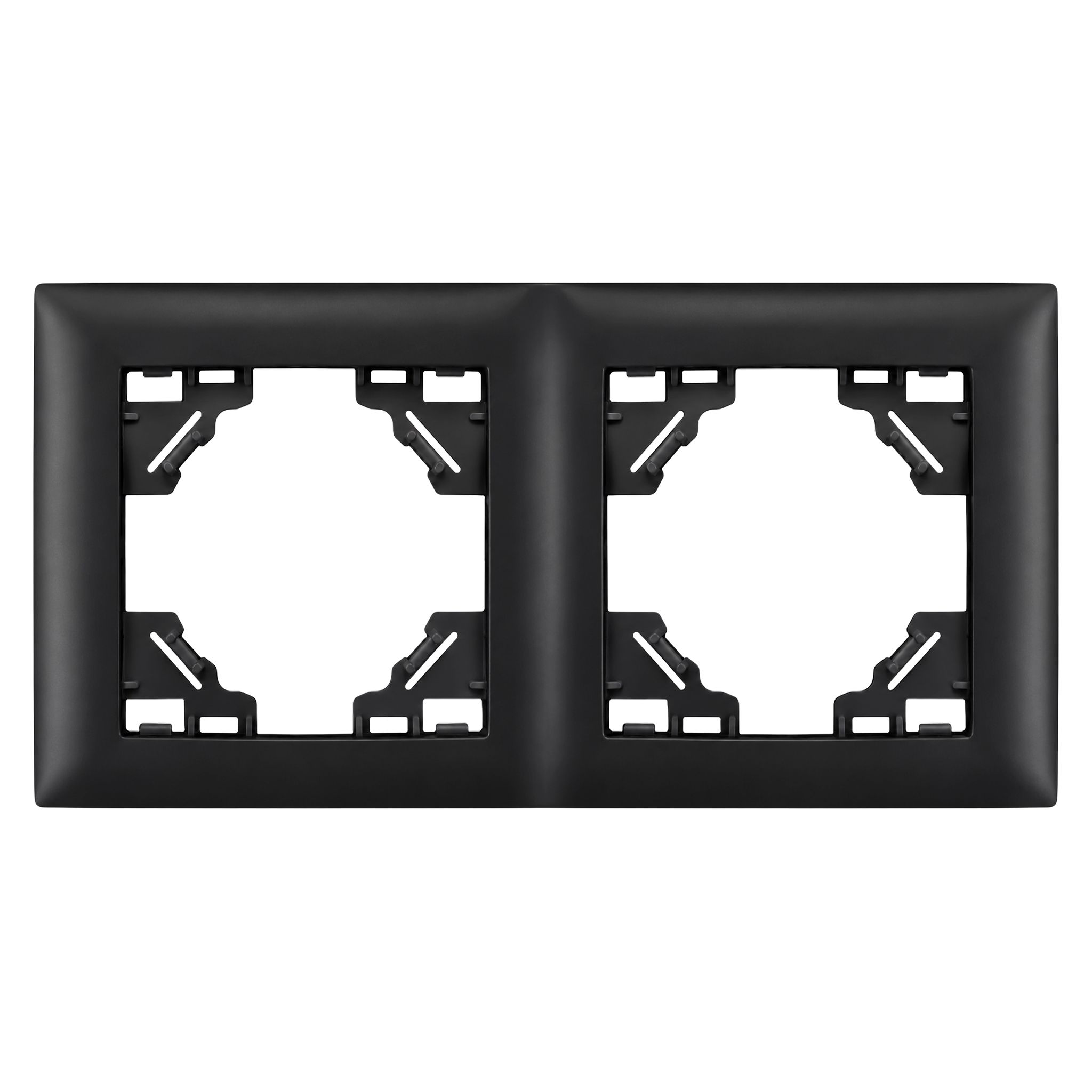 Toolight Kaksiosainen kehys pistorasioille JHN014-2F Musta 1, 1x15, 5x8, 4cm