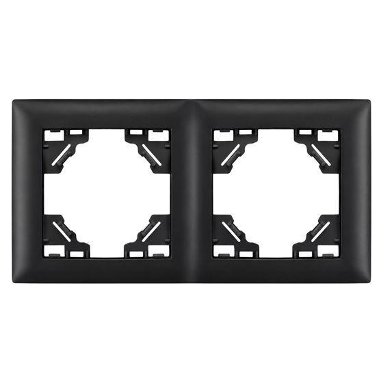 Toolight Kaksiosainen kehys pistorasioille JHN014-2F Musta 1, 1x15, 5x8, 4cm