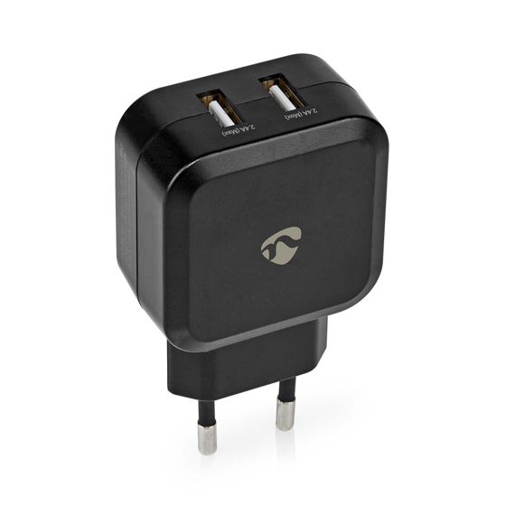 24W USB-A seinälaturi kahdella portilla pikalataukseen