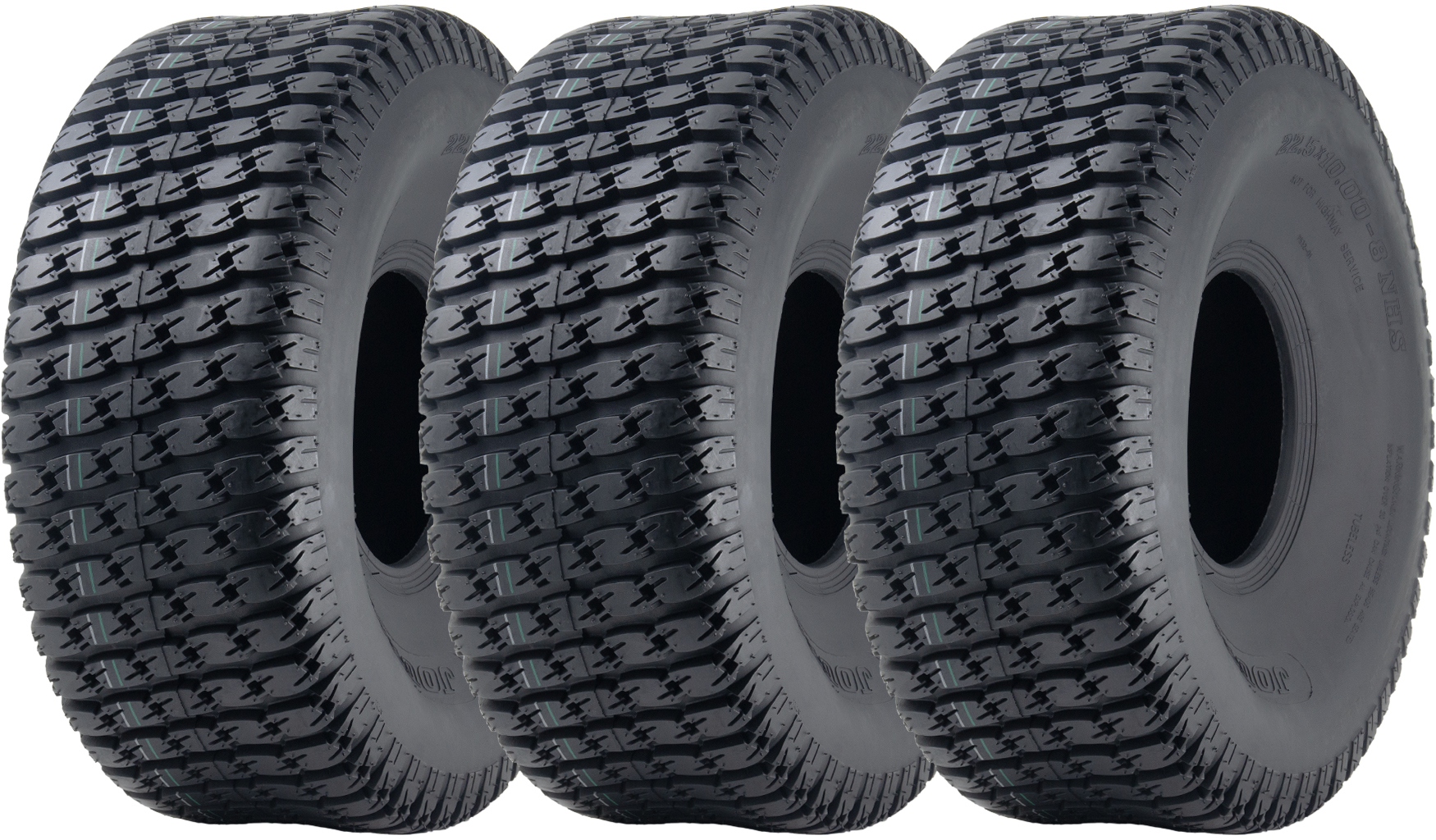 22,5x10,00-8 4-kerroksinen nurmikkorengas John Deere Gatorille, nurmikonhoitoon ja yleiskäyttöön (3 kpl:n sarja)