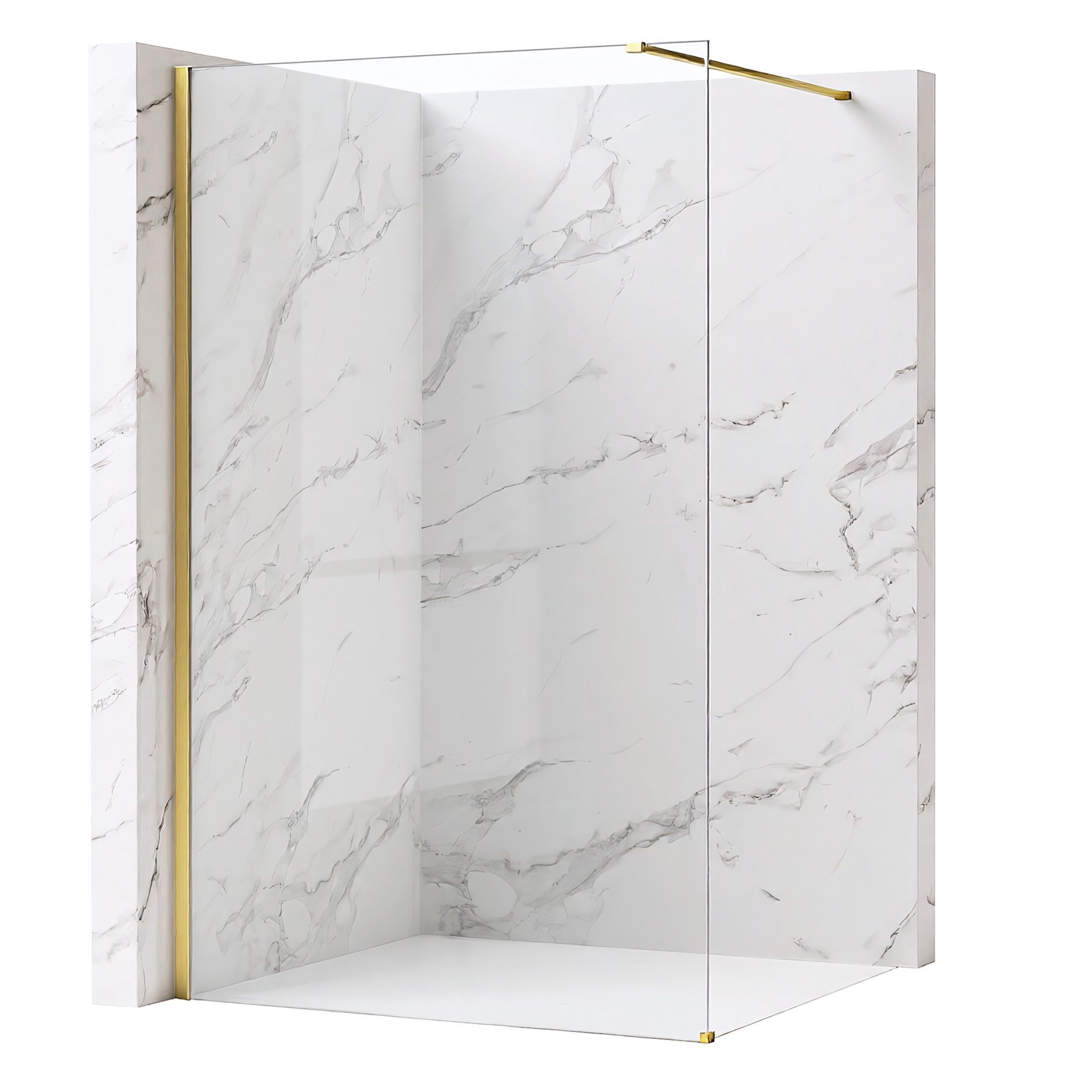 REA Suihkuseinä Flexi Transparent 70 Harjattu kulta, 70X195CM