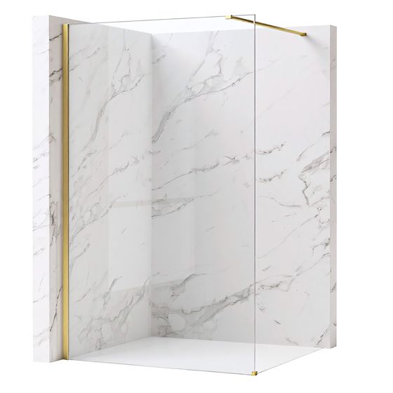 REA Suihkuseinä Flexi Transparent 70 Harjattu kulta, 70X195CM