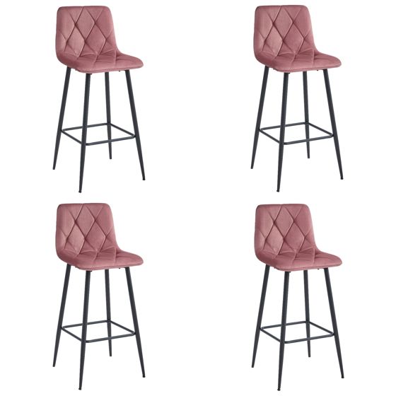 NADO-baarijakkara, tummanroosa sametti, mustat jalat (4 kpl)