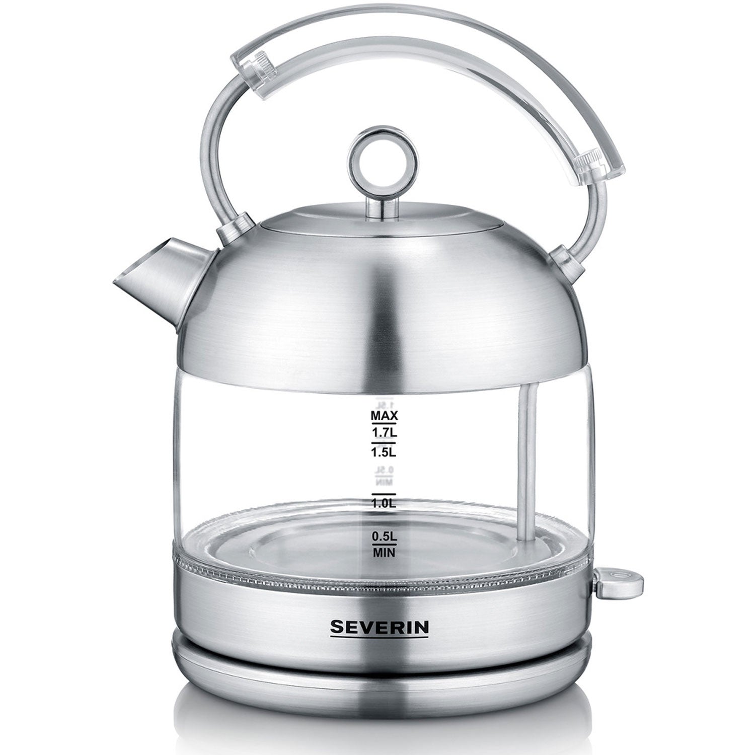 Vedenkeitin 1,7L 2400W Harjattu teräs/lasi WK3459